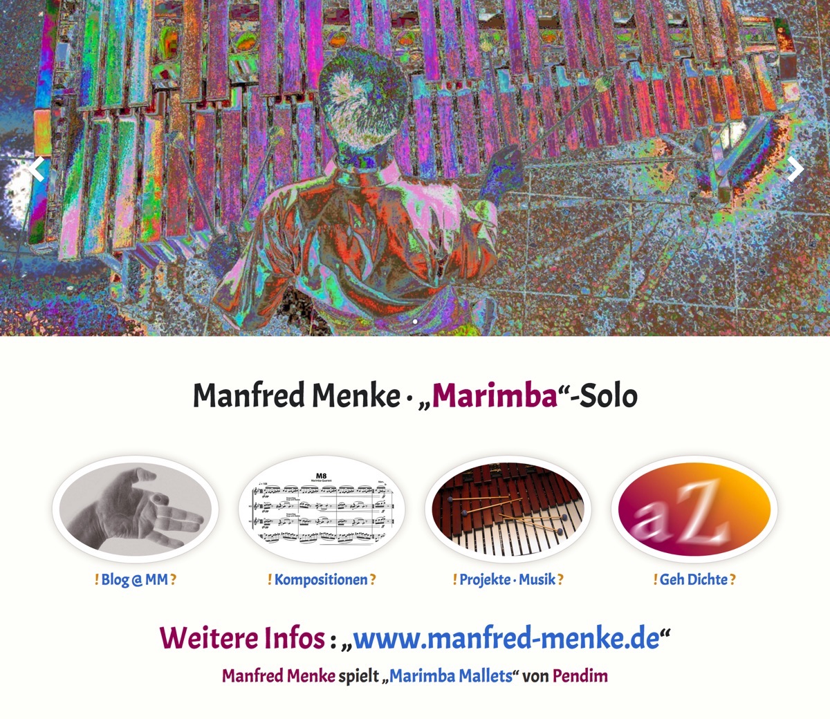 Marimba-Solo · Homepage 2015