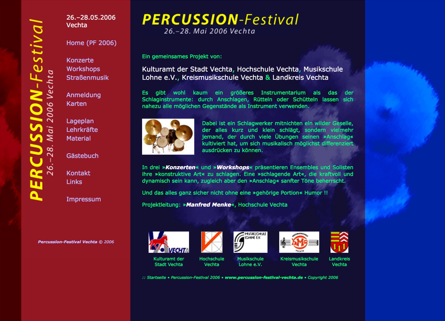 Percussion-Festival Vechta · Homepage 2006